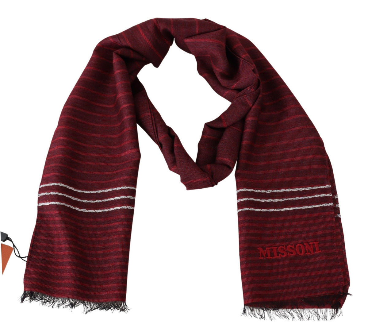 Missoni – Eleganter, gestreifter Schal aus Woll-Seiden-Mischung