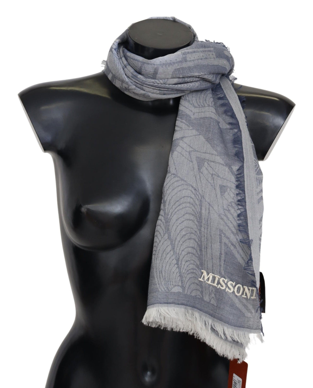 Missoni – Eleganter Kaschmirschal mit Fransen in Grau