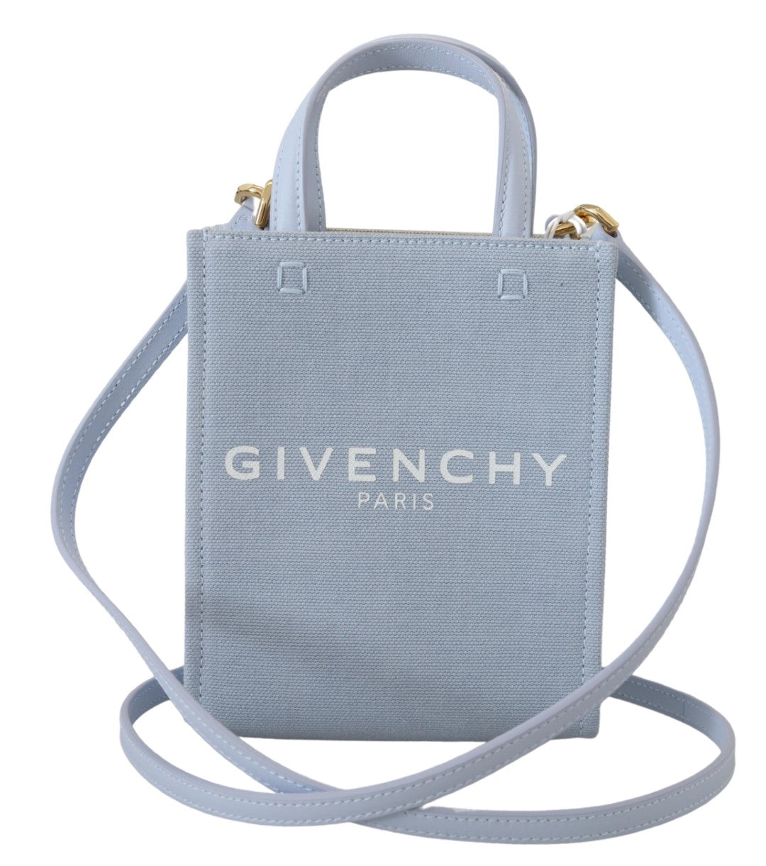 Givenchy Chic Mini-Tasche aus Baumwolle in Wolkenblau