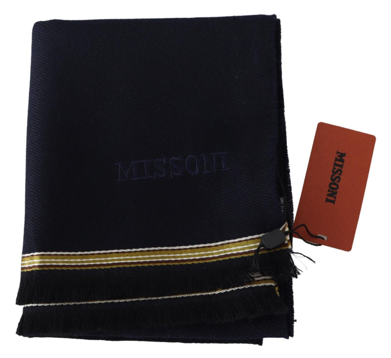 Missoni Eleganter Unisex-Wollschal mit gesticktem Logo