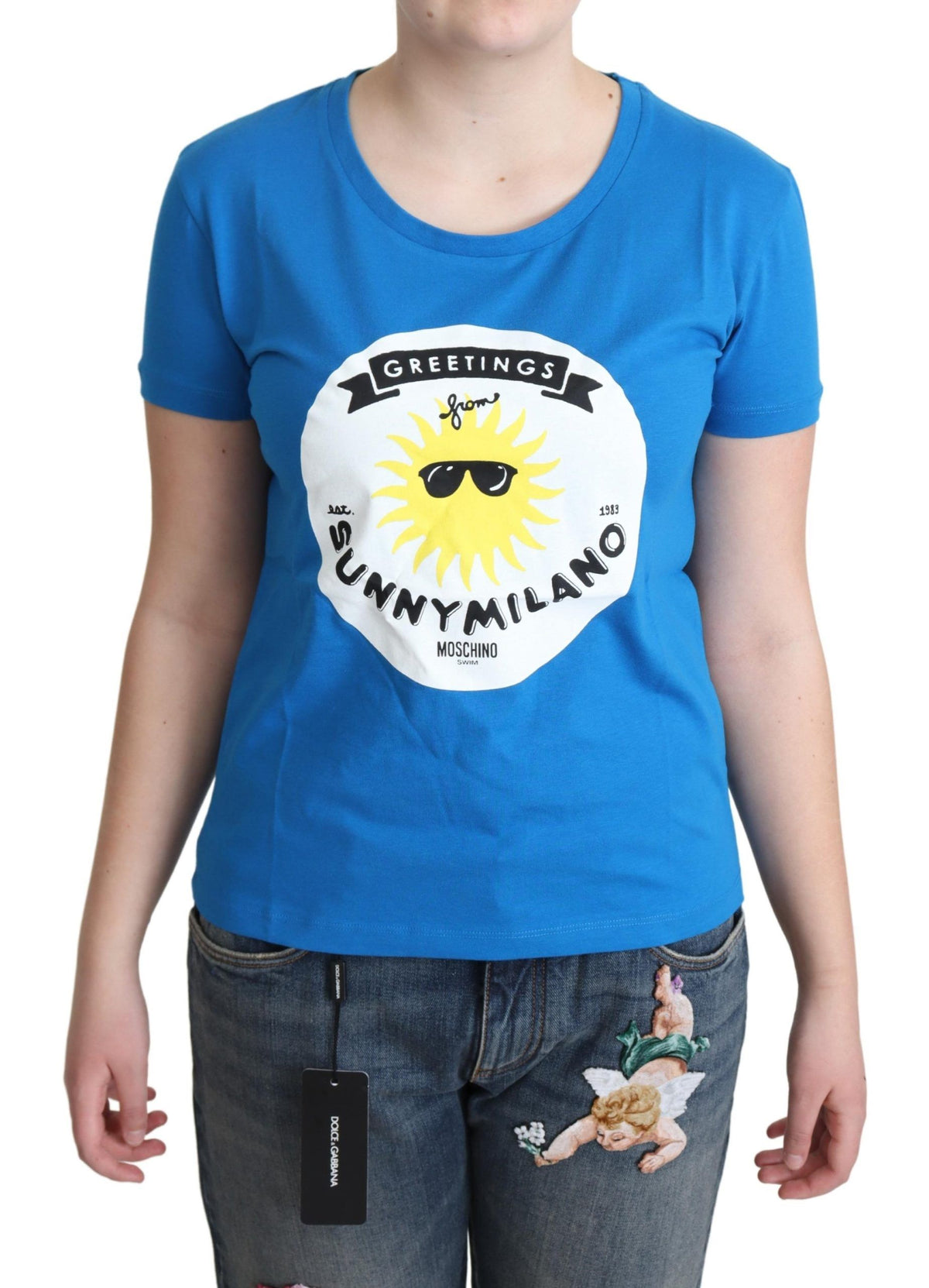 Moschino Sunny Milano Schickes Rundhals-T-Shirt