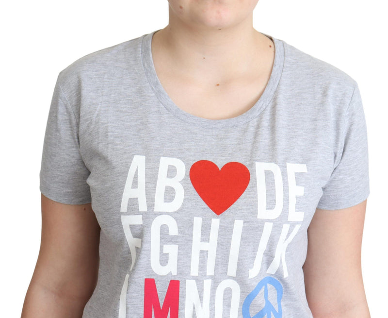 Moschino Elegantes Baumwoll-T-Shirt mit Alphabet-Aufdruck