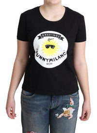 Schickes Moschino Baumwoll-T-Shirt mit Milano-Print