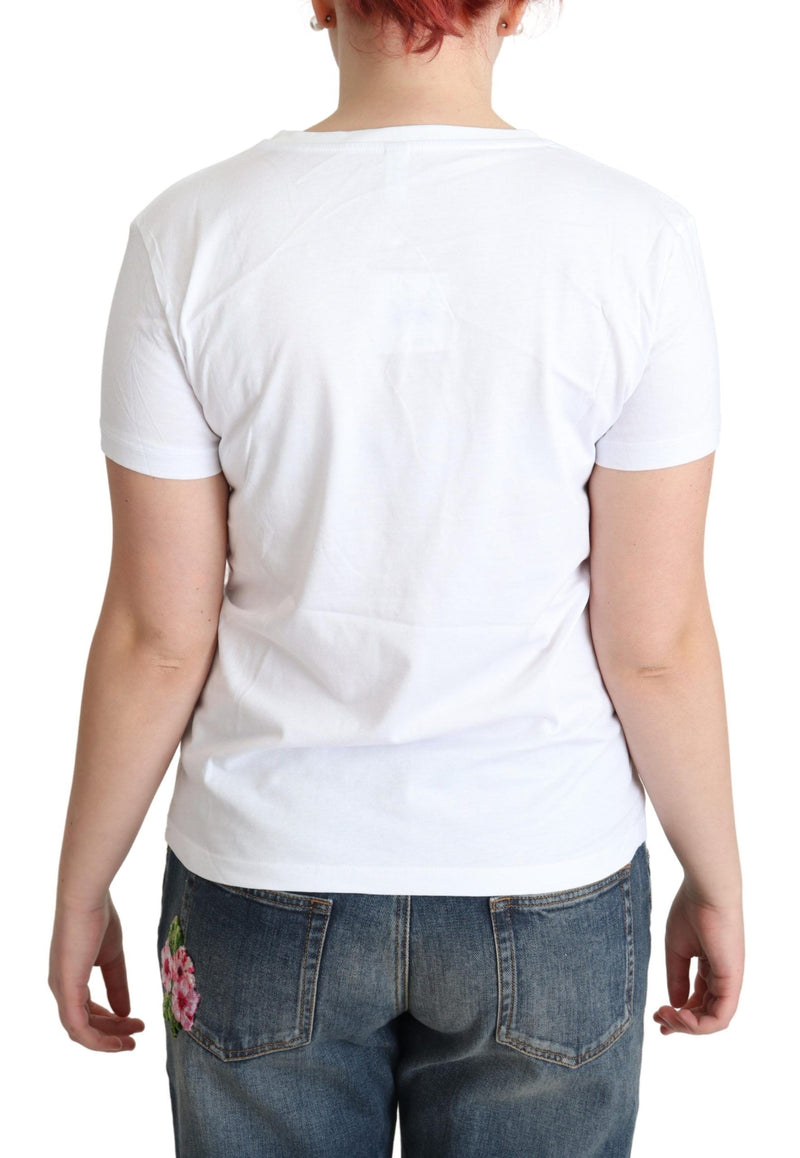 Moschino Chic T-Shirt aus Baumwolle mit Alphabet-Print