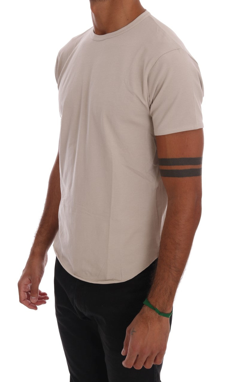 Daniele Alessandrini, Beiges T-Shirt mit Rundhalsausschnitt aus Baumwollmischung
