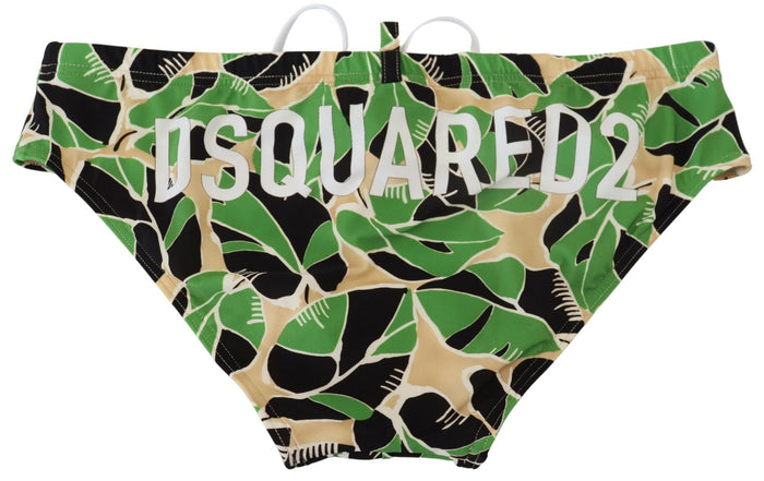 Dsquared² – Mehrfarbige Badeshorts mit Logo-Print