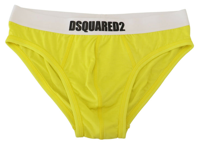 Dsquared² Chic Yellow Modal Stretch Men's Briefs