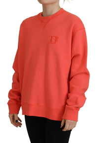 Dsquared² Pink Logo Embroidery Women Long Sleeve Sweater