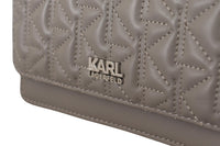 Karl Lagerfeld – Elegante Umhängetasche aus grauem Leder