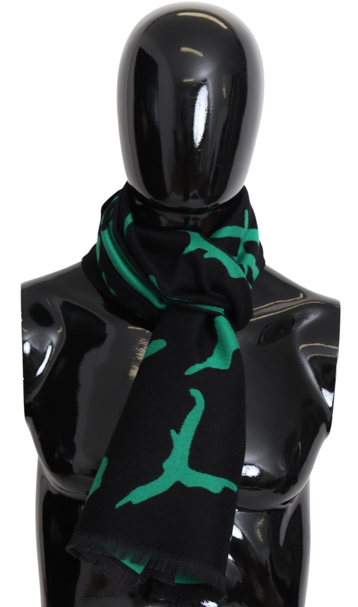 Givenchy Eleganter Unisex-Schal aus Wolle und Seide in Schwarz