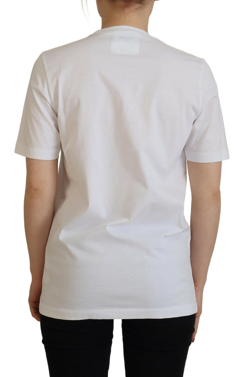 Dsquared² White Logo Patch Crewneck Short Sleeve Tee T-shirt