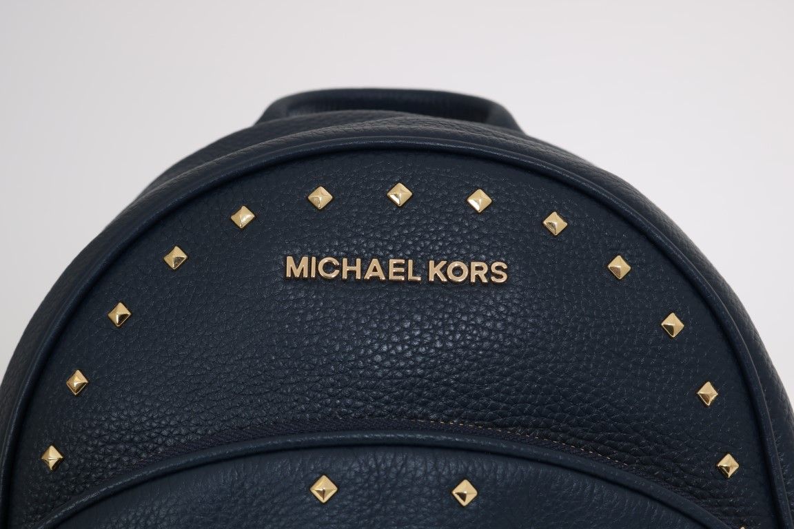 Michael Kors – Eleganter ABBEY-Rucksack aus Leder in Marineblau