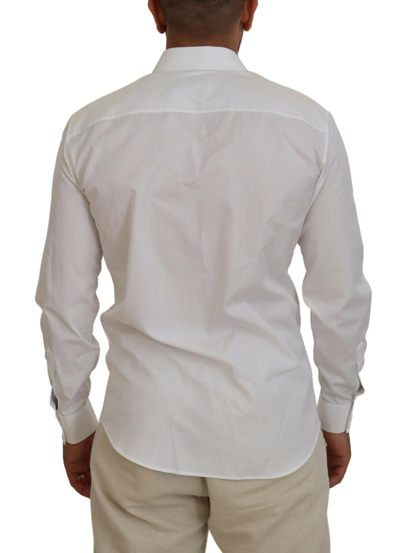 Dsquared² – Weißes, formelles Hemd aus Baumwolle mit Kragen und langen Ärmeln