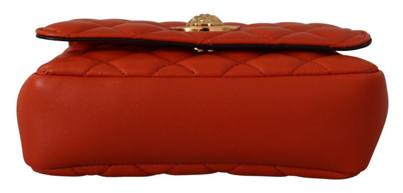 Versace Elegant Red Nappa Leather Crossbody Bag