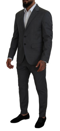 Dsquared² Gray Wool Single Breasted 2 Piece CIPRO Suit