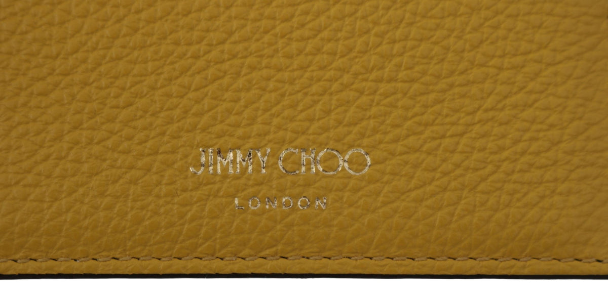 Jimmy Choo Sunshine Gelbes Kartenetui aus Leder