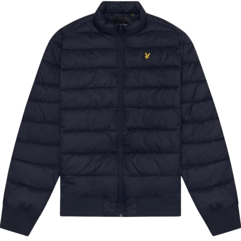 Lyle & Scott Branded Dark Navy Blue Funnel Neck Wadded Jacket S