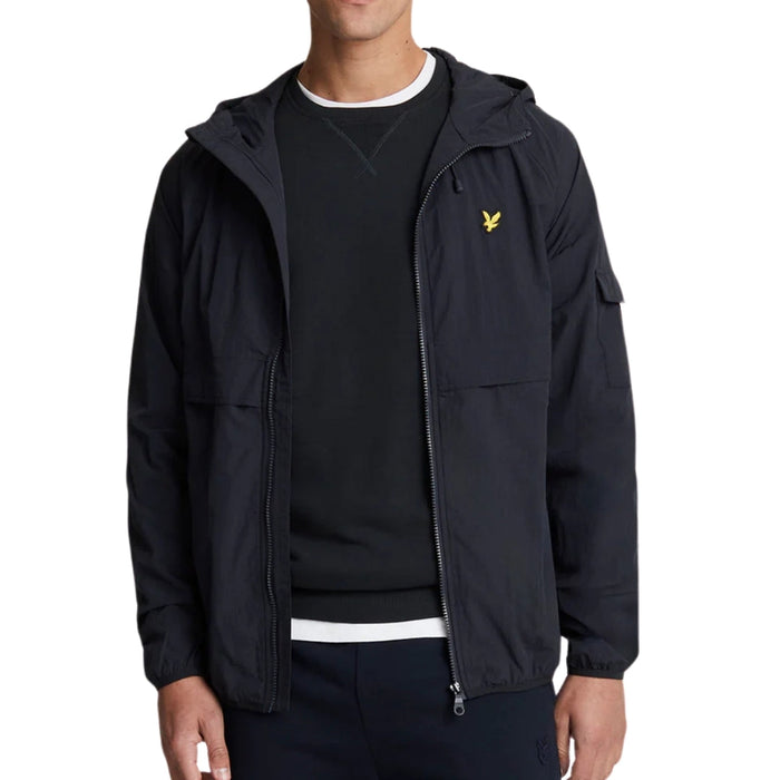 Lyle & Scott Branded Dark Navy Hooded Winbreaker Jacket S