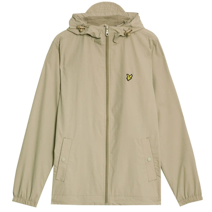 Lyle & Scott Branded Sage Unifrom Hooded Short Green Lightweight Jacket S