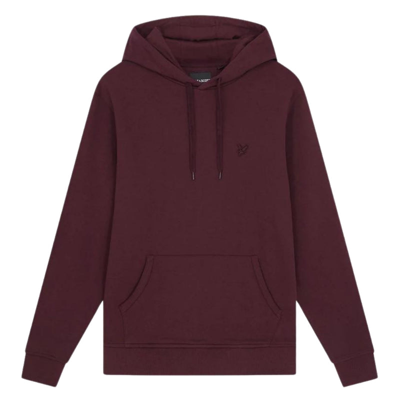 Lyle & Scott Tonal Eagle Logo Burgundy Pull-over Hoodie