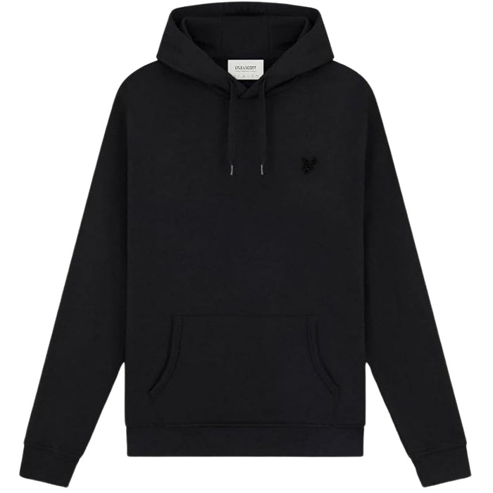 Lyle & Scott Tonal Eagle Logo Black Pull-over Hoodie