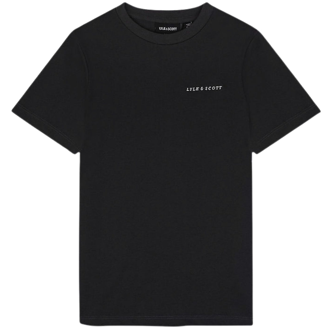 Lyle & Scott Embroidered Logo Saddle Black T-Shirt