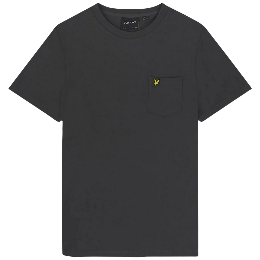 Lyle & Scott Plain Pique Pocket Gunmetal T-Shirt