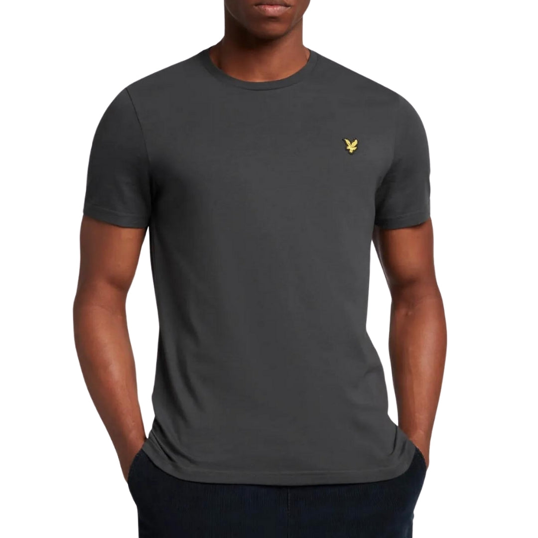 Lyle & Scott Brand Chest Logo Gunmetal T-Shirt