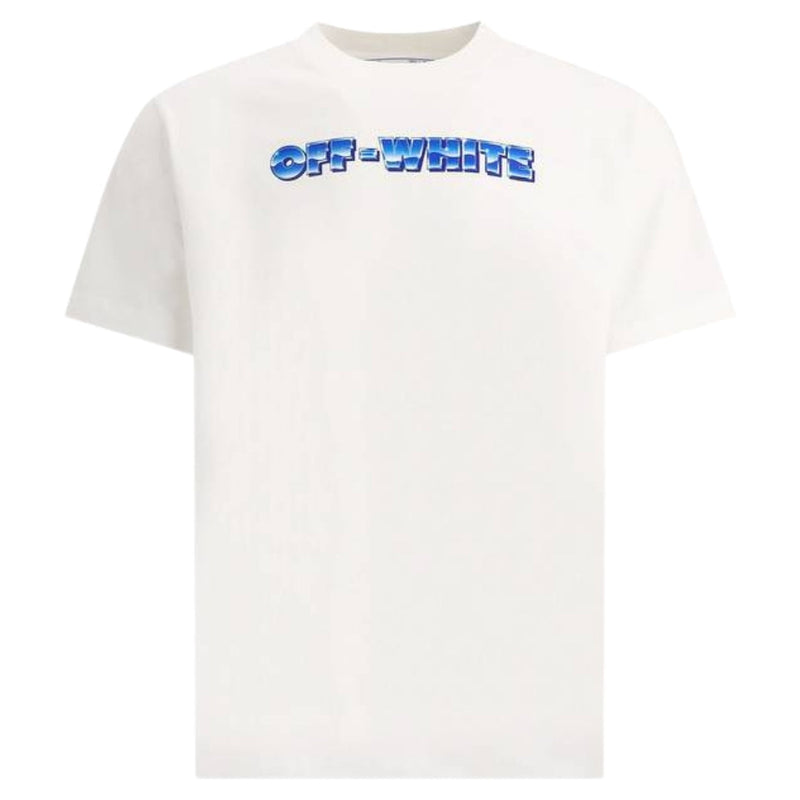 Off-White Blue Metal Arrow Slim Fit White T-Shirt