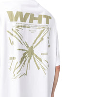 Off White Splash Arrow Logo Skate Fit White T Shirt