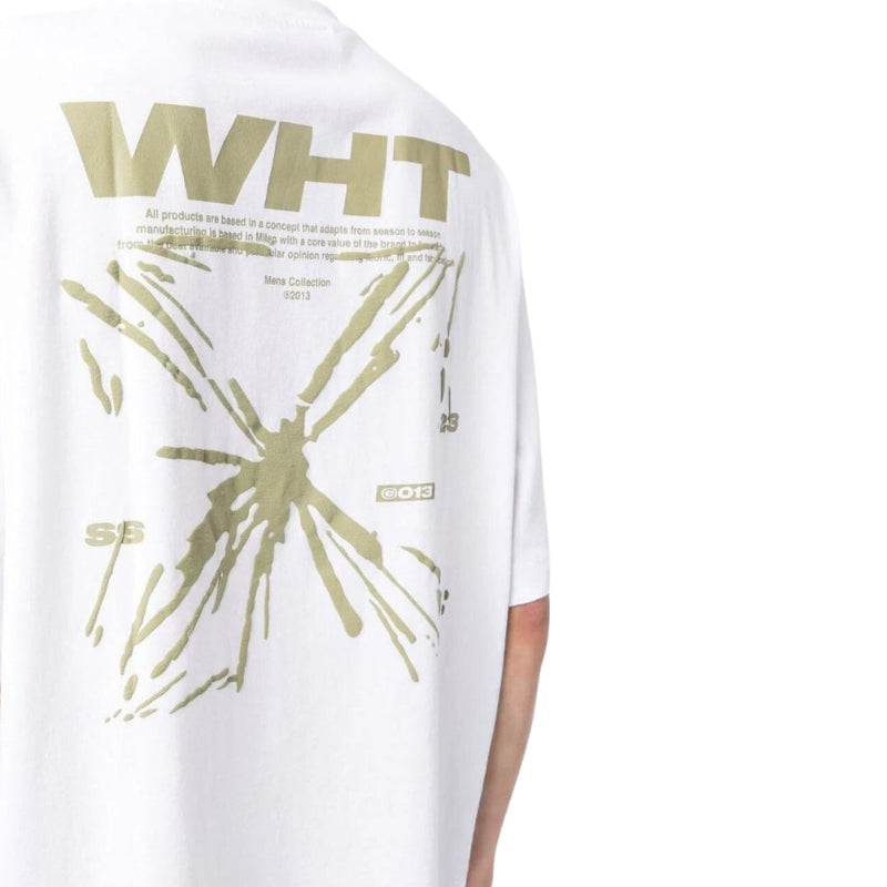 Off White Splash Arrow Logo Skate Fit White T Shirt