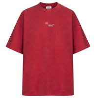 Off-White Blocks Book Oversized Fit Red T-Shirt M