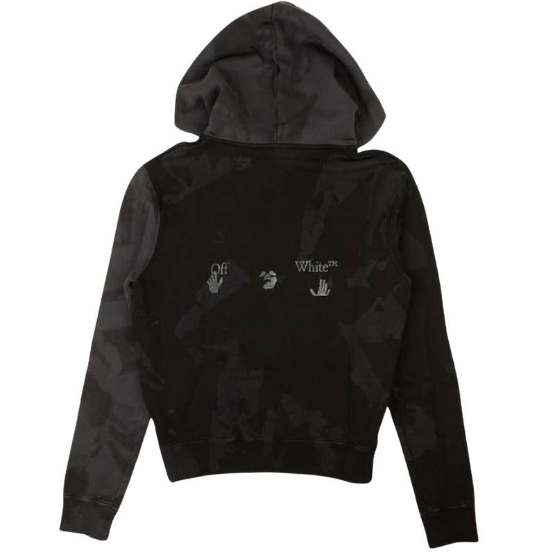 Off-White Tie Dye Slim Fit Black Hoodie S