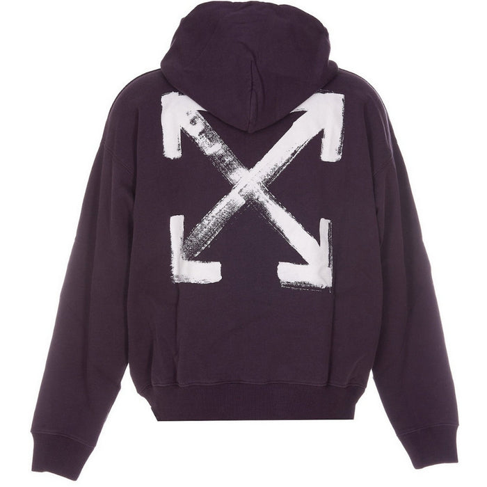 Off-White Paint Arrow Logo Purple Skate Fit Hoodie S