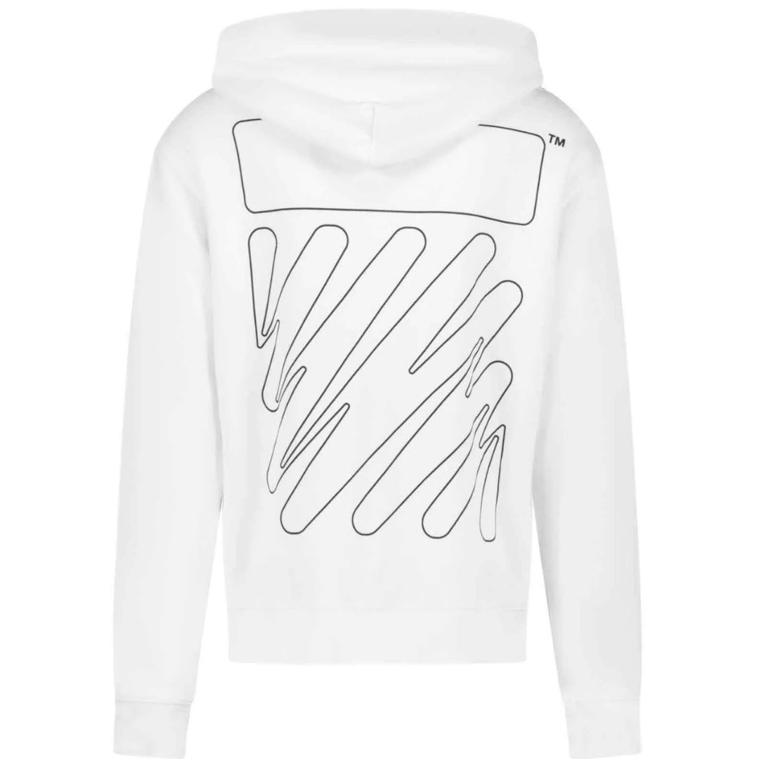 Off-White Diag Wave Outline White Hoodie XS