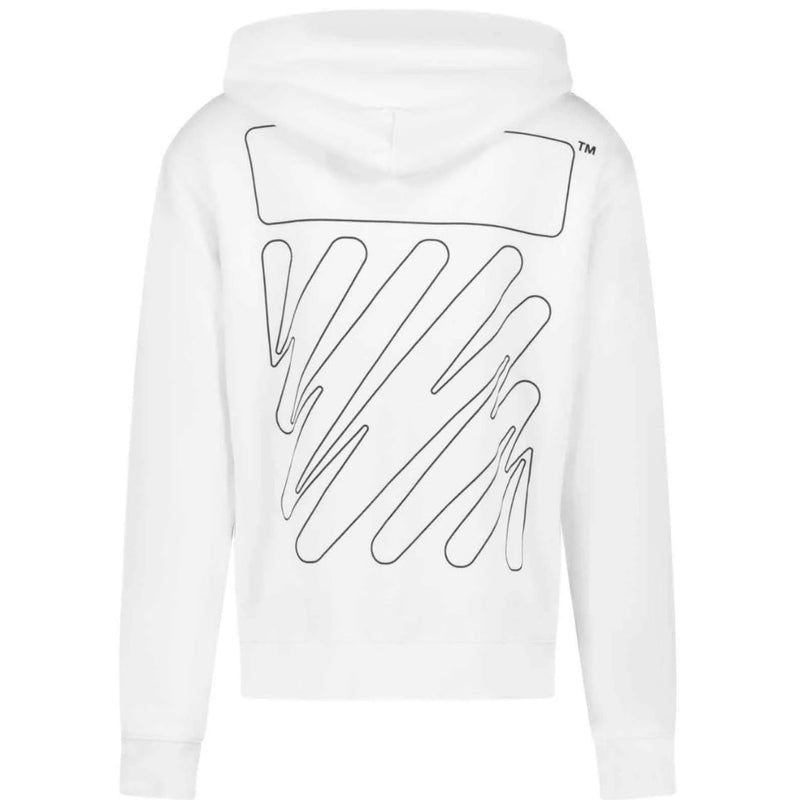 Off-White Diag Wave Outline White Hoodie XS