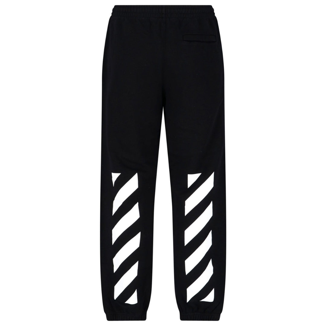 Off-White Diag Helvetica Design Slim Cuffed Black Sweatpants M