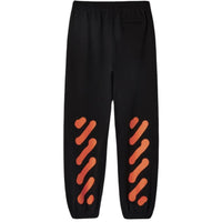 Off-White Graffiti Arrow Crew Design Slim Cuffed Black Sweatpants S