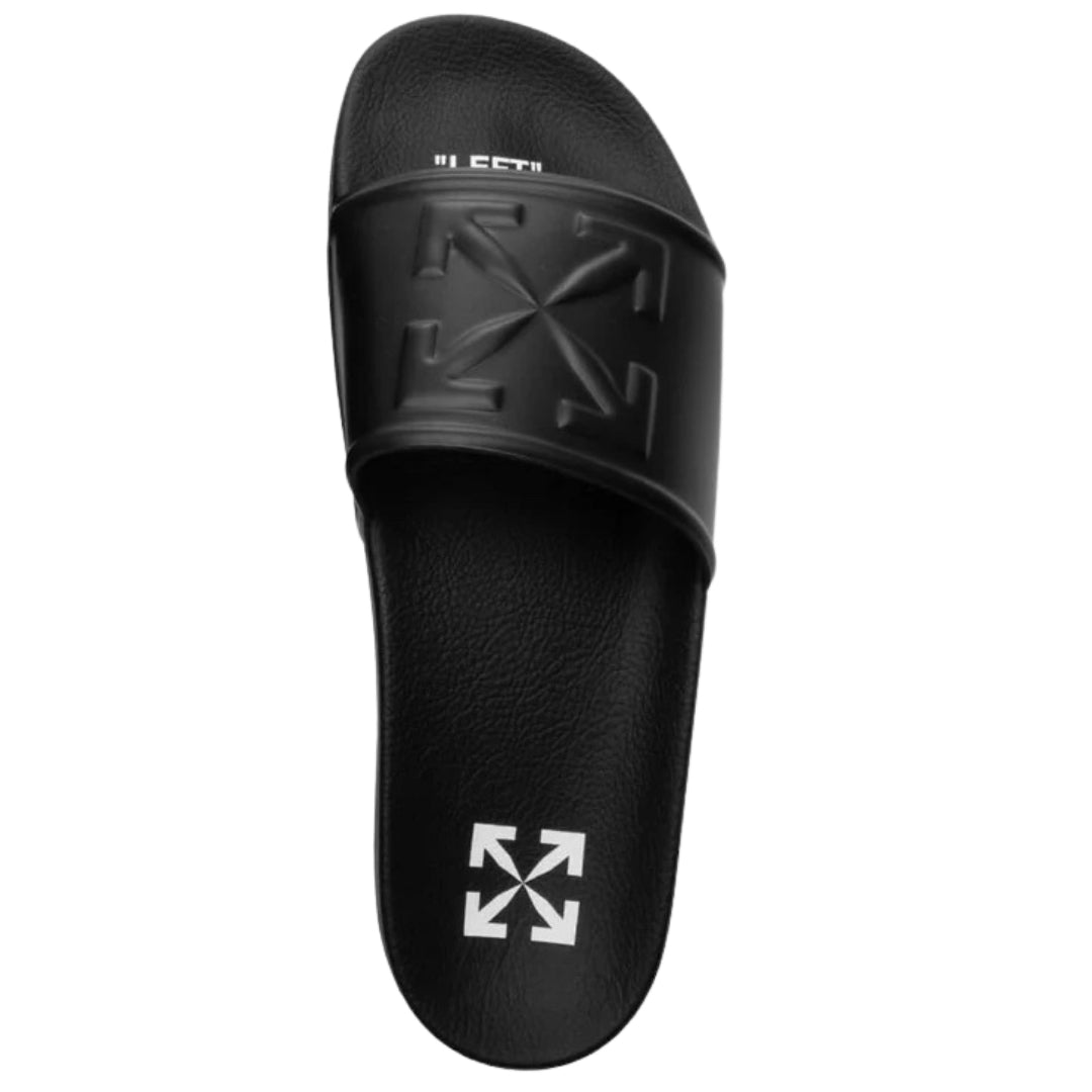 Off-White Arrow Pool Black Sliders UK 8