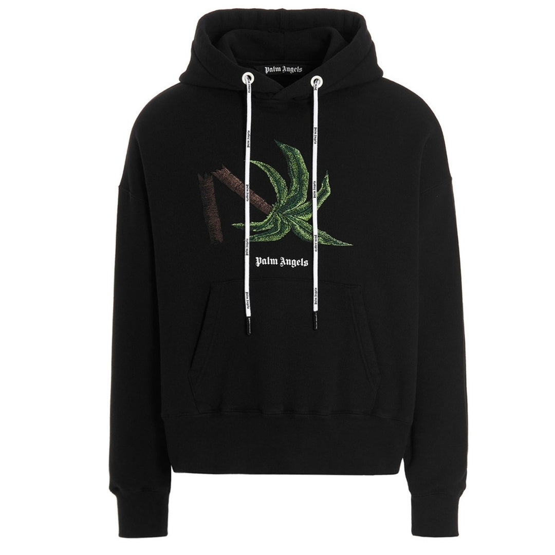 Palm Angels Broken Palm Tree Black Hoodie XL