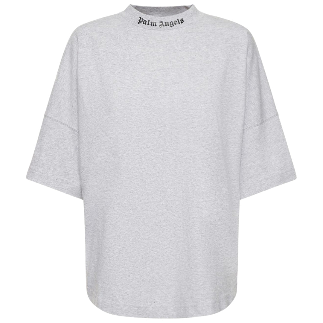 Palm Angels Classic All Over Logo Oversized Grey T-Shirt XS