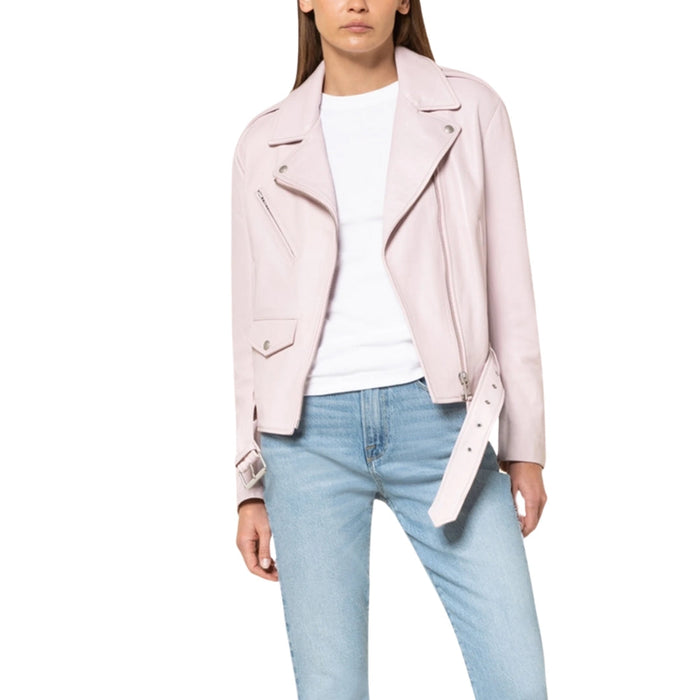 Belstaff Renegade Chalk Pink Leather Jacket M