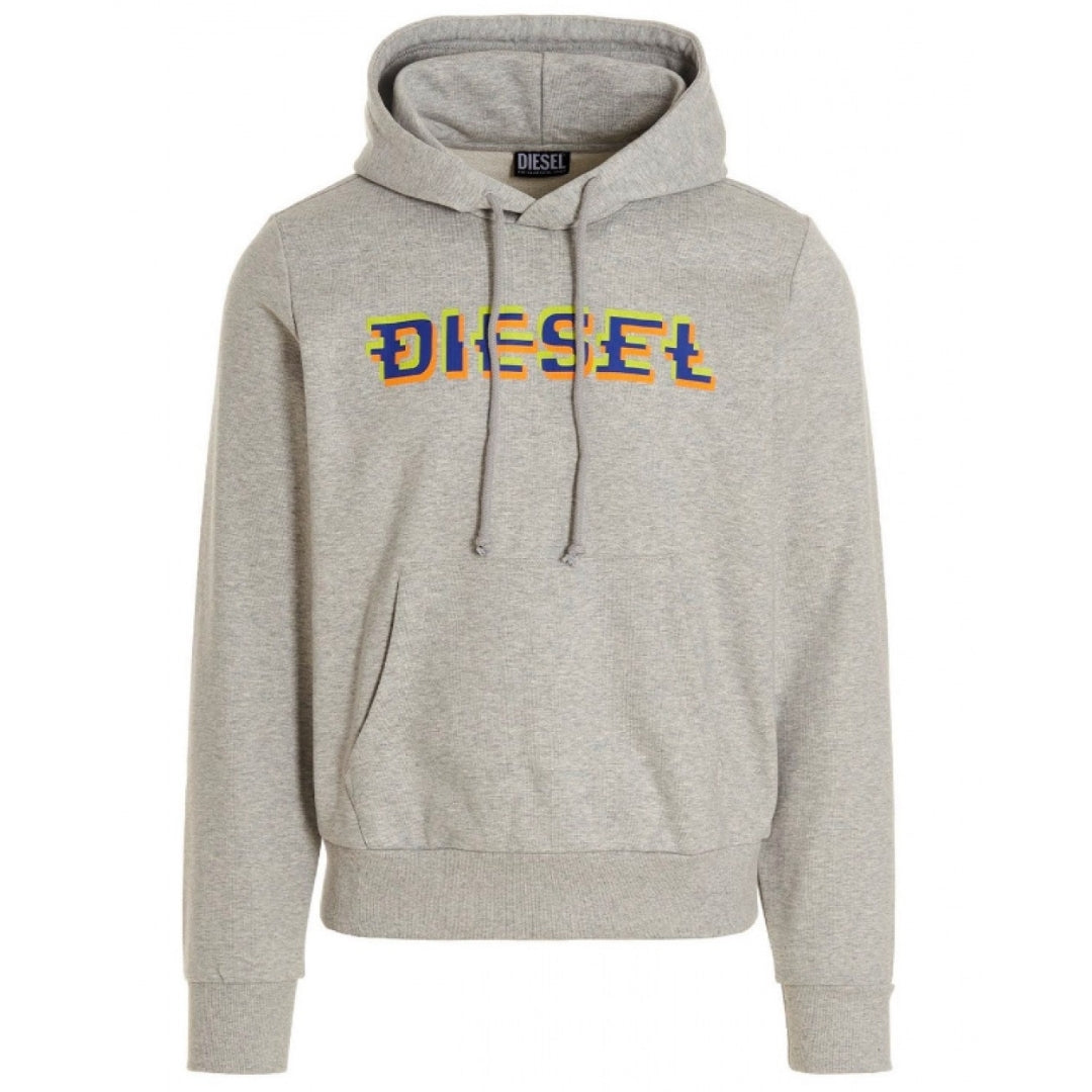 Diesel Pixel Logo Grey Hoodie S