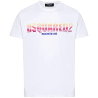 Dsquared2 Cool Fit Made With Love Logo White T-Shirt S