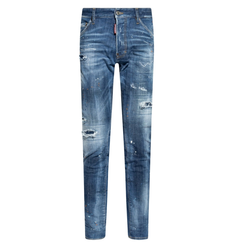 Dsquared2 Cool Guy Jean Blue Reinforced Ripped Wash Jeans  W34 / 32L