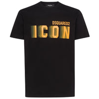 Dsquared2 Cool Fit Orange Blur Icon Logo Black T-Shirt S