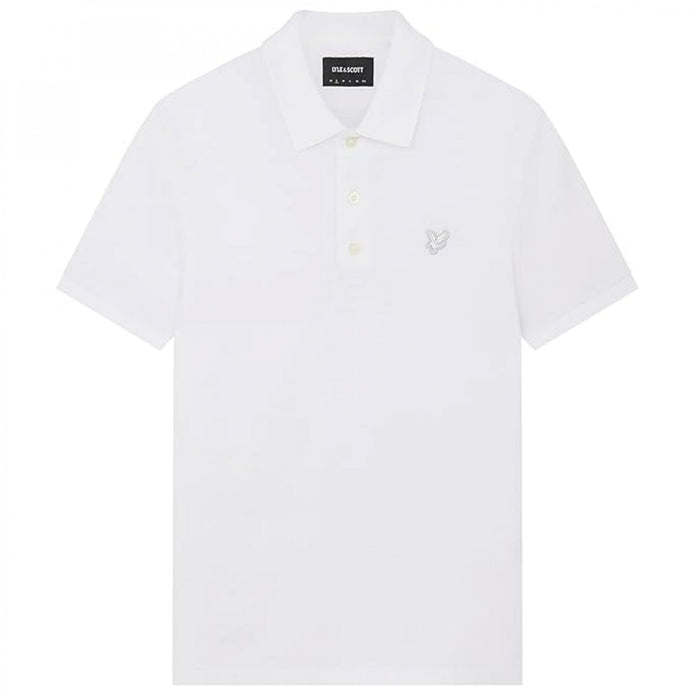 Lyle & Scott Tonal Eagle White Polo Shirt