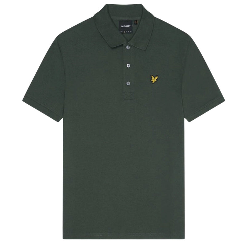 Lyle & Scott Branded Chest Logo Deep Green Polo Shirt S