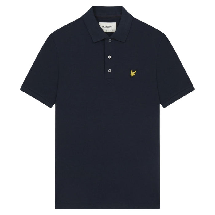 Lyle & Scott Branded Chest Logo Dark Navy Blue Polo Shirt M