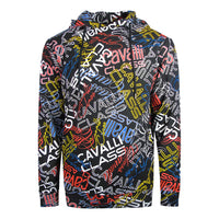 Cavalli Class Multi Logo Black Hoodie M